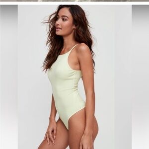 Wilfred Aritzia Annecy Bodysuit Olive Green